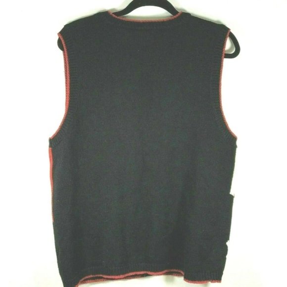 Capacity Vest Color Block Embroidered Dogs Button - Picture 6 of 8